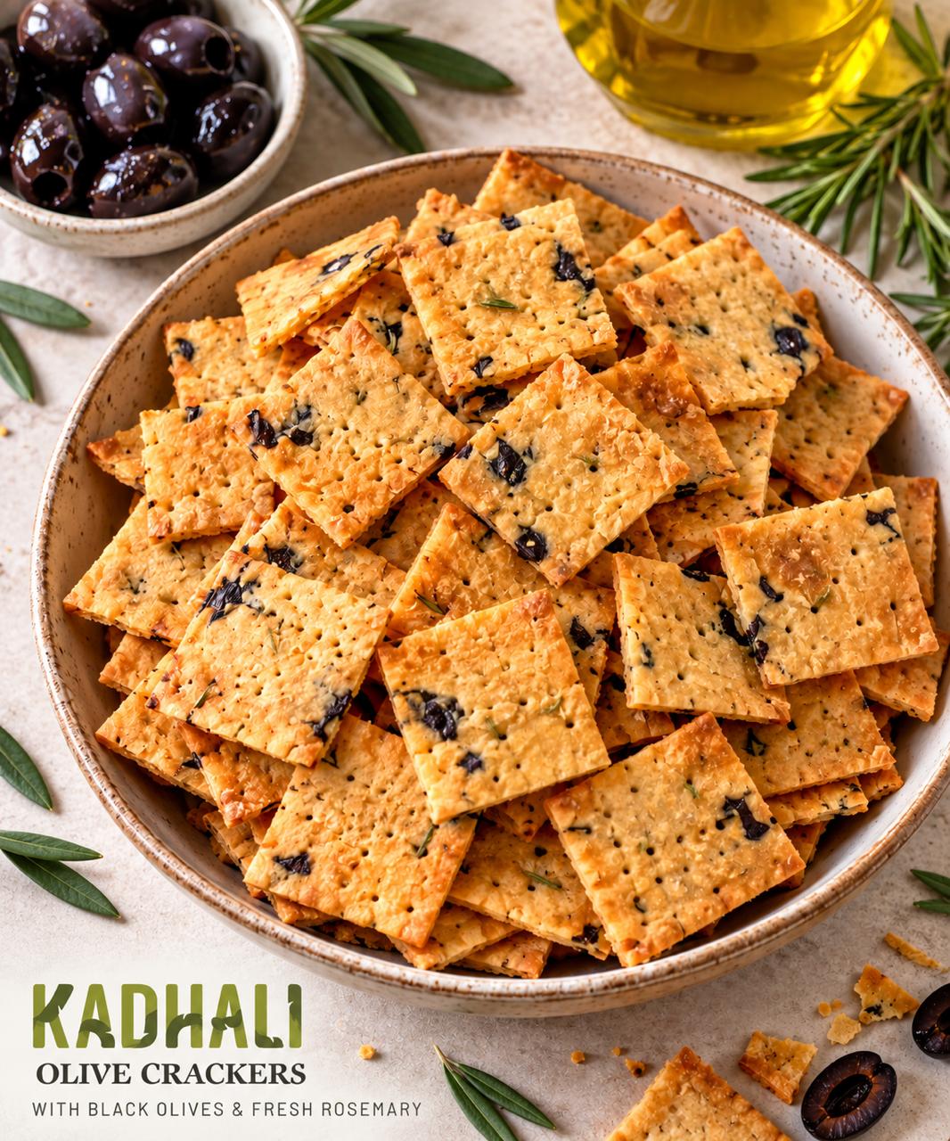 Olive and Rosemary Crackers - 100gm